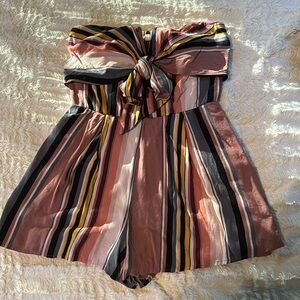 Bailey blue strapless romper